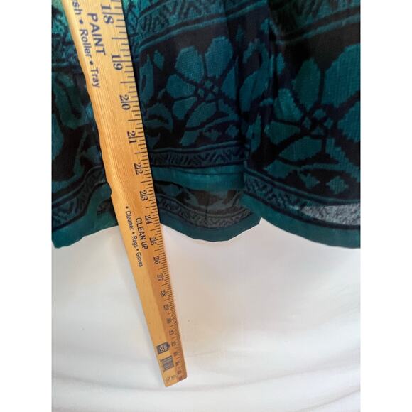 NWT Junglee Billee Women’s Gold Green Tribal Print Kulot Pants Wide Leg Boho - Picture 7 of 9